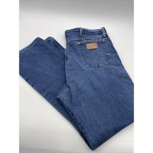 Vintage Wrangler Jeans 40x34 Made In USA Blue Western Cowboy Cut 13MWZPW